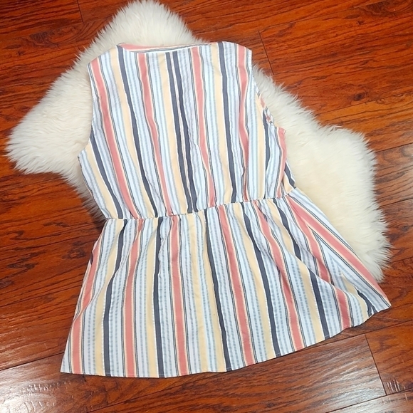 Lane Bryant Striped Vneck Tank Top - Picture 3 of 3